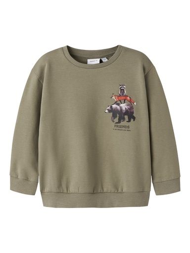 [01-36100.11] Sweatshirt mit Tierprint (Khaki, 92)