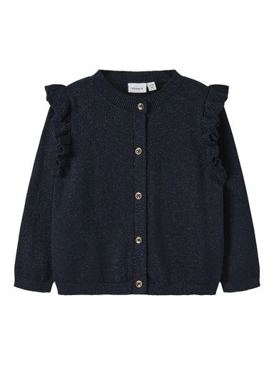 [01-36102.1] Strickjacke mit Rüschen und Glittereffekt (110)
