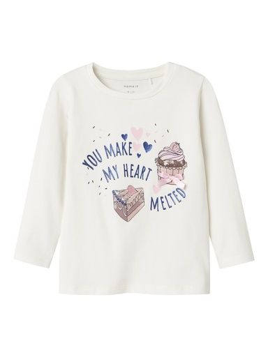 [01-36109.1] Langarmshirt mit Brustdruck (Weiss, 92)