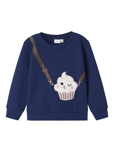 [01-36110.1] Sweatshirt mit Druck (Dunkelblau, 116)