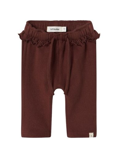 [01-36121.10] Weiche Babyhose mit Rüschen (Bordeaux, 80)
