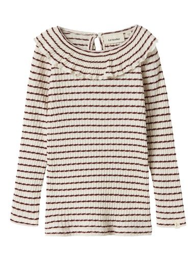 [01-36133.1] Gestreiftes Langarmshirt mit Rüschenkragen (104)