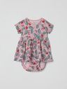 Body-Kleid kurzarm mit Erdbeeren-Print