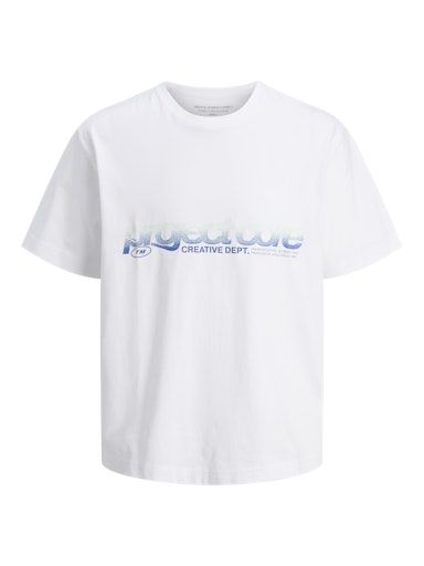 [01-34923.10] T-Shirt mit Brustdruck (Weiss, 140)