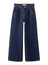 Weite Mädchenjeans mit Bundfalten