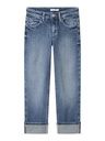 Gerade Mädchenjeans mit Umschlag