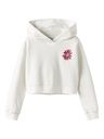 Kurzes Sweatshirt mit Kapuze und Druck