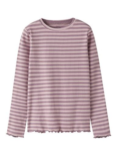 [01-36219.1] Langarmshirt gestreift (Rosa, 134-140)