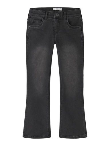 [01-36221.10] Gefütterte Bootcut Jeans Mädchen (Schwarz, 116)