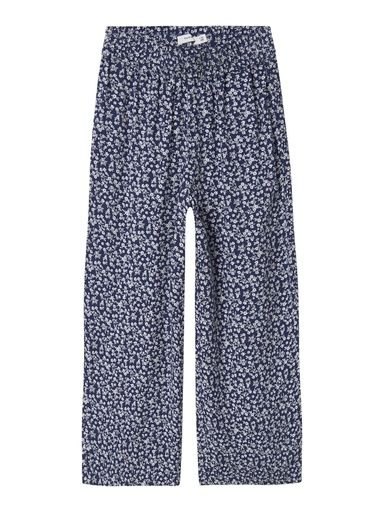 [01-36224.1] Weite, leichte Hose mit Blüemlidruck (122)