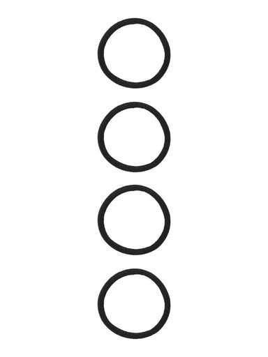 [01-36238.3] Haargummi 4-er Pack (Schwarz)