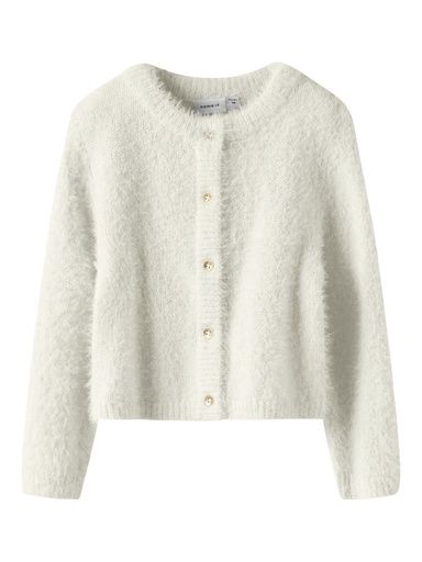 [01-36239.10] Strickjacke haarige Optik (Weiss, 104)