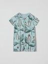 Kurzes Baby-Pyjama mit Eidechsenmotiv