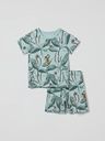 Kurzes Kinder-Pyjama mit Eidechsen-Motiv