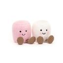 Plüschtier Marshmallows pink weiss