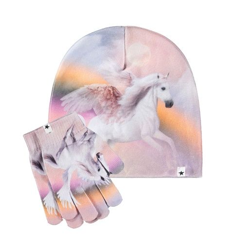 [01-36302.6] Süsses Mützen-Handschuhe Set  (Rosa, S-M)