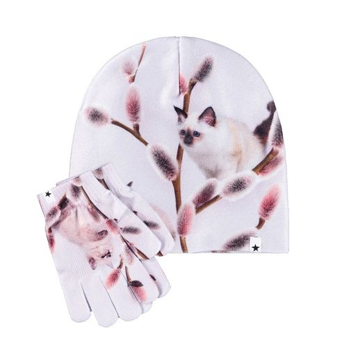 [01-36302.8] Süsses Mützen-Handschuhe Set  (Hellrosa, S-M)