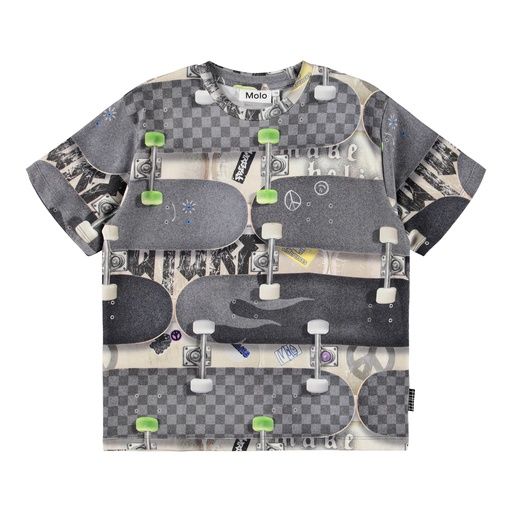 [01-36304.4] Knaben T-Shirt mit Skateboards-Druck (128)
