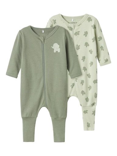[01-36326.0] 2-Pack Nbmnightsuit mit Zip Elefant (56)