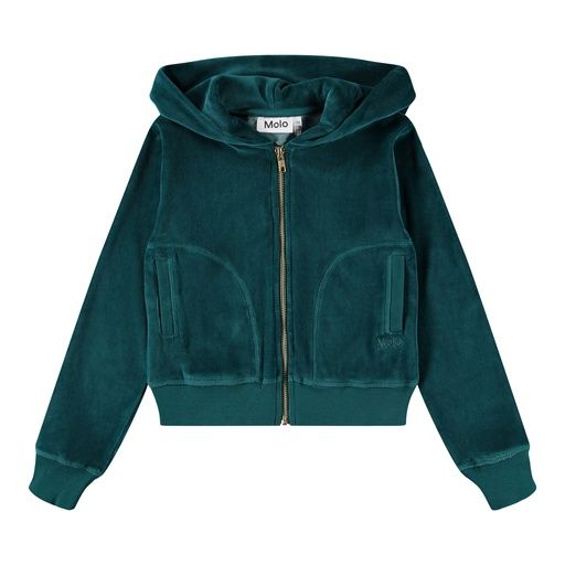 [01-36345.3] Mädchen Samt Hoodie mit Zipper (140)