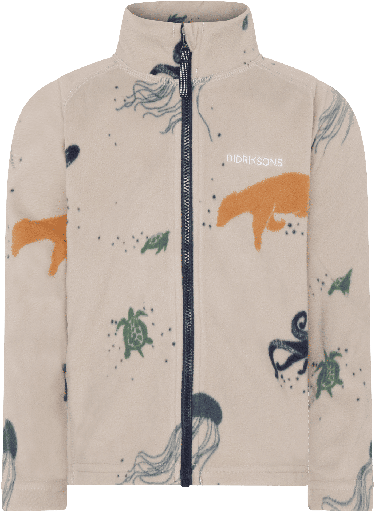 [01-36366.0] Kinder Fleecejacke mit Alloverprint (Beige, 90)