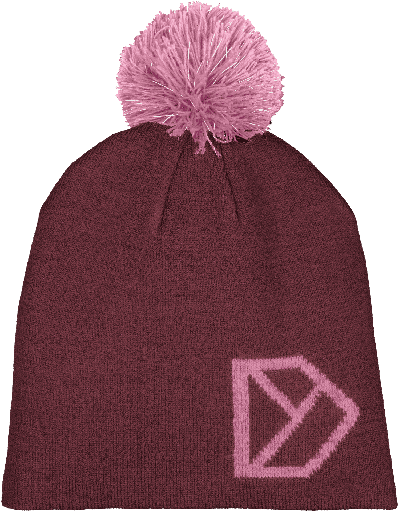 [01-36370.0] Strick-Beanie mit Fleece und Bommel (Bordeaux, 48)