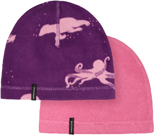 [01-36372.4] Fleece-Beanie mit Alloverprint (Violett, 48)
