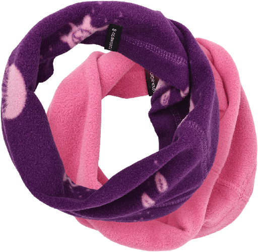 [01-36374.1] Fleece-Schlauchschal mit Alloverprint  (Violett)