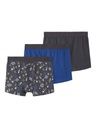 Boxershorts im 3er-Pack Weltall Druck