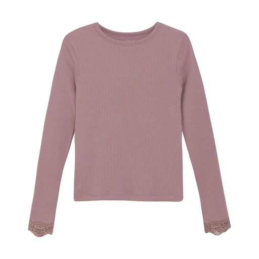 [01-36417.0] Einfarbiges Mädchen Langarmshirt (Rosa, 98)