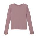 Einfarbiges Mädchen Langarmshirt