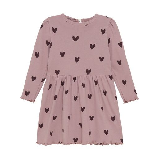 [01-36423.1] Mädchen Langarmkleid mit Herz-Print (98)