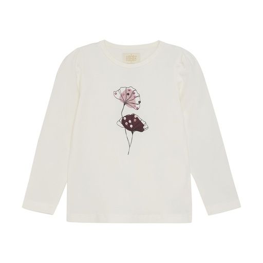 [01-36425.0] Mädchen Langarmshirt mit Blumen-Brustprint (98)