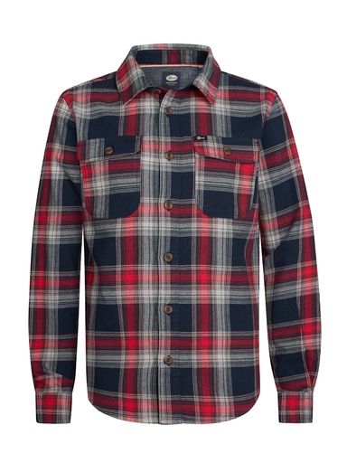 [01-36433.3] Knaben Karo-Hemd (Rot, 140)