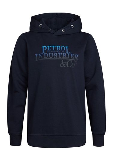 [01-36434.4] Knaben Kapuzen-Sweater mit Brustprint (Dunkelblau, 128)