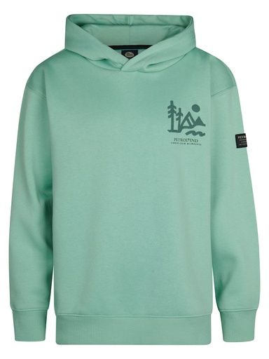[01-36436.0] Knaben Kapuzenpulli mit kleinem Brustprint (128)