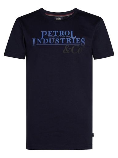 [01-36443.0] Knaben Petrol T-Shirt Brustprint (Dunkelblau, 128)