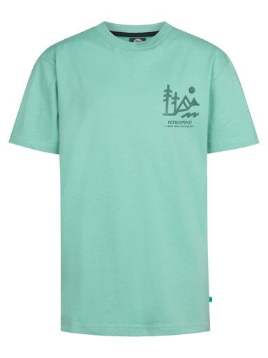 [01-36444.0] Knaben Petrol T-Shirt mit Rückenprint (128)
