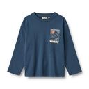 Jungen Langarmshirt mit kleinem Brustprint