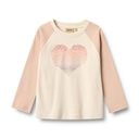 Mädchen Langarmshirt mit Herz Brustprint
