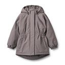 Taillerte wasserfeste Mädchen-Winterjacke unifarben