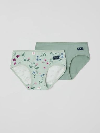 [01-36504.0] 2-Pack Mädchen Unterhosen geblümt (98-104)