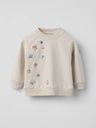 Baby-Sweatshirt mit gestickten Blüten