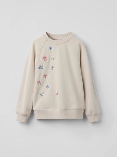 [01-36515.1] Mädchen Sweatshirt mit gestickten Blumen (92)