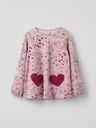 Geblümtes Langarmshirt mit Herzen