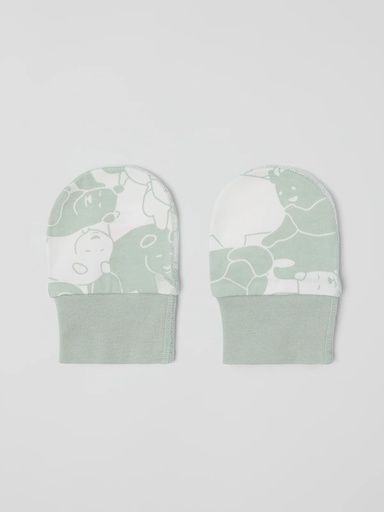 [01-36572.0] Baby Kratz-Fäustlinge mit Bärenprint