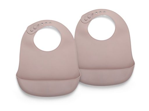 [01-36587.1] 2-Pack Silikon Lätzchen (Rosa)