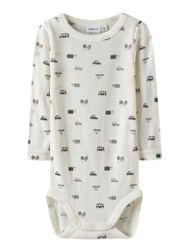 [01-36591.14] Gemustertes Langarmbody aus Merinowolle (Creme, 56)