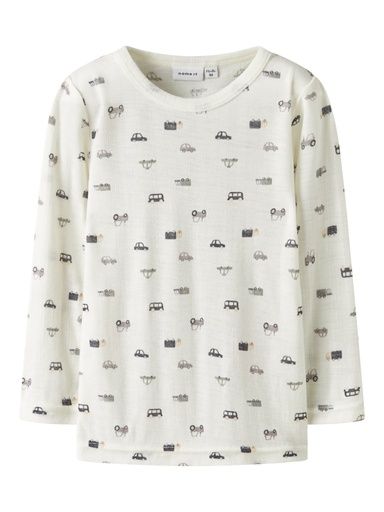 [01-35039.10] Langarmshirt aus Wolle mit Muster (Creme, 122/128)