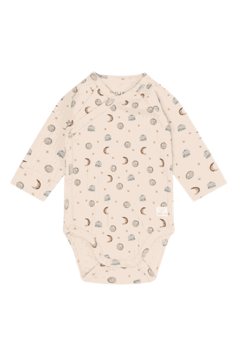 [01-36602.0] Baby-Langarm Wickelbody mit Mond Druck (56)